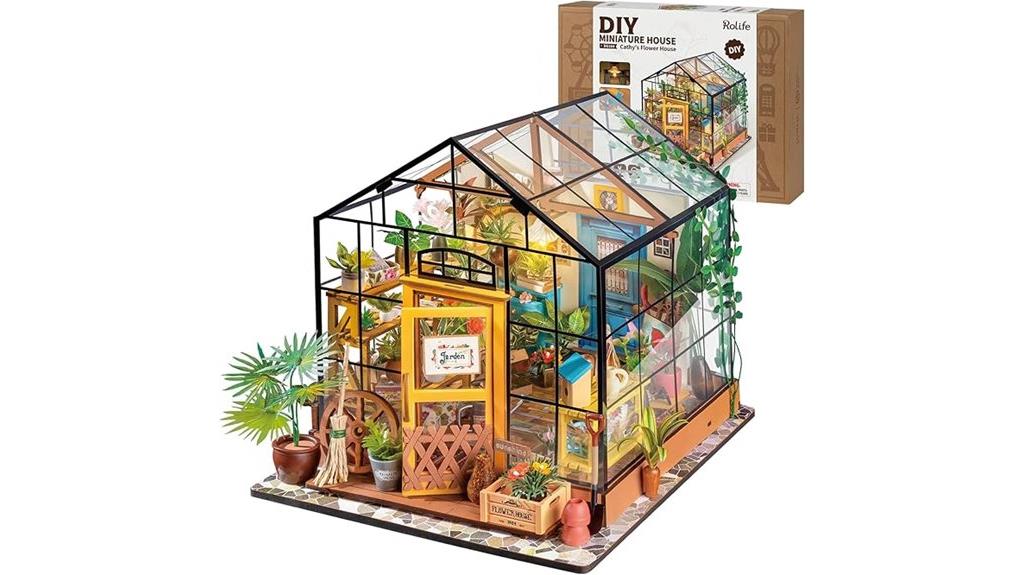 miniature dollhouse with led