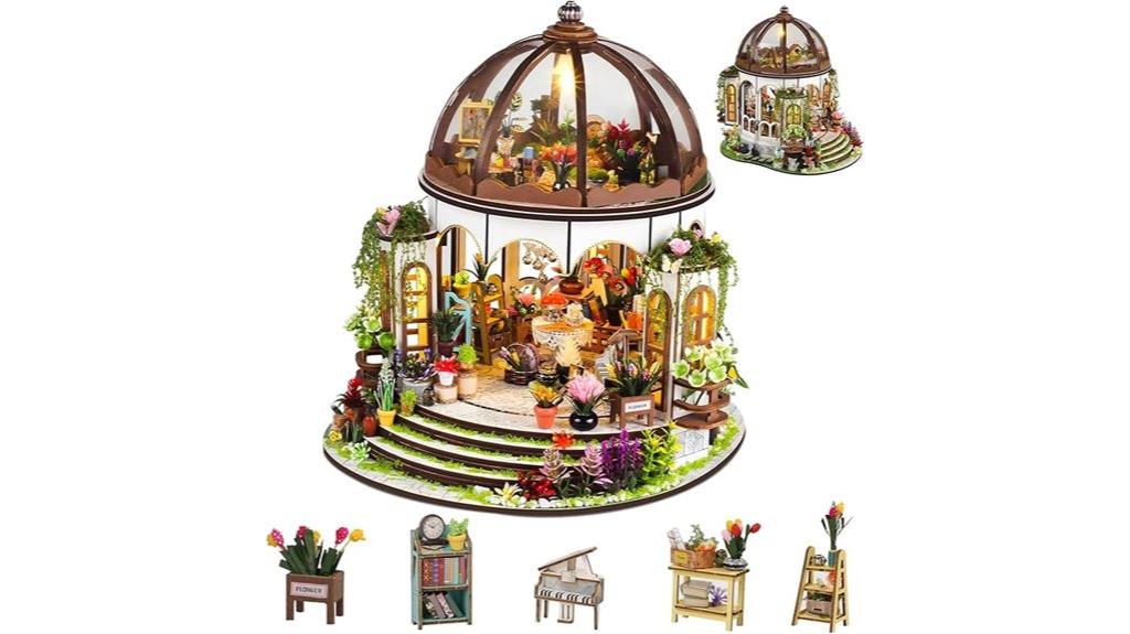 miniature house with led