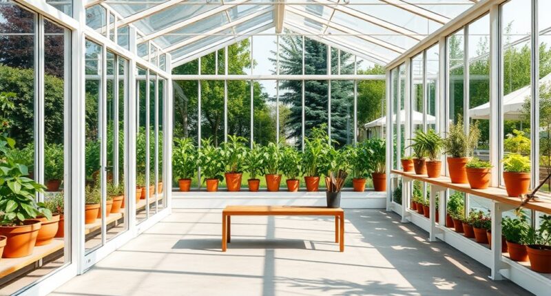minimalist greenhouse gardening ideas