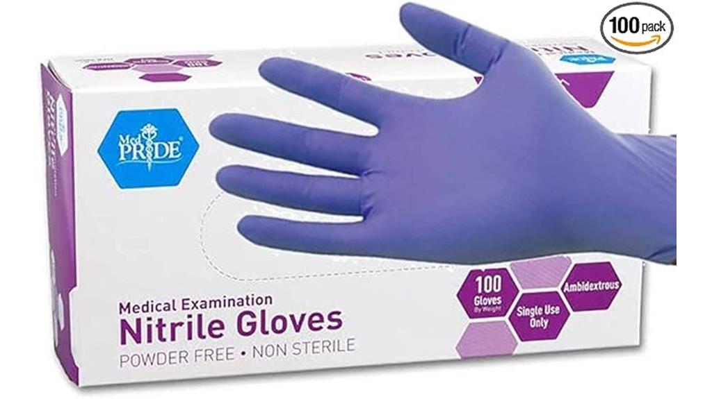 nitrile exam gloves small