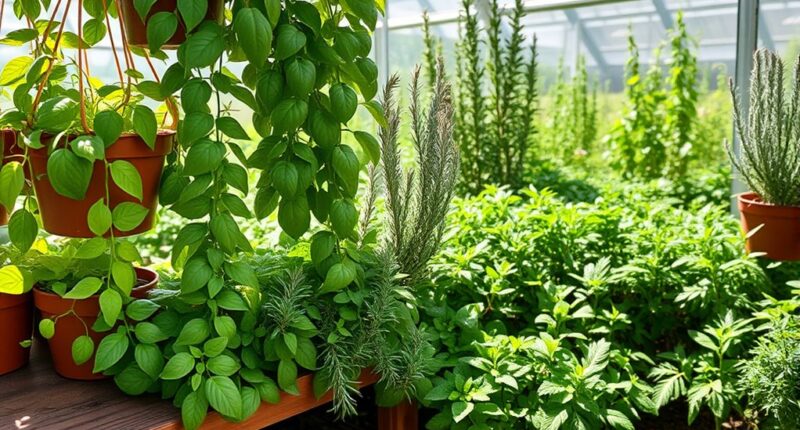 optimal greenhouse herb cultivation