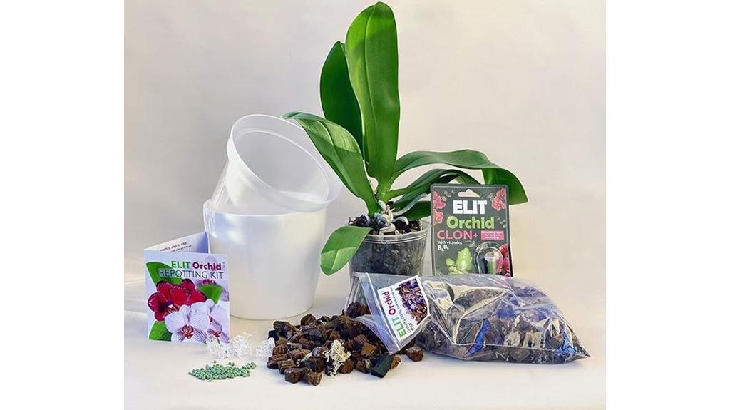 orchid repotting supplies included