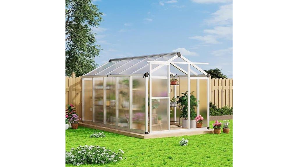 outdoor aluminum walk in greenhouse