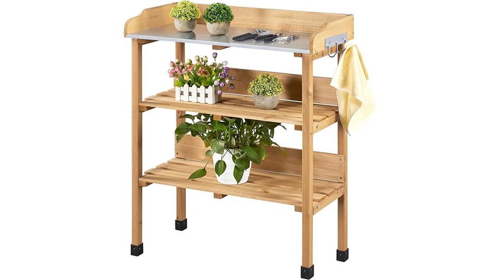 outdoor garden potting table