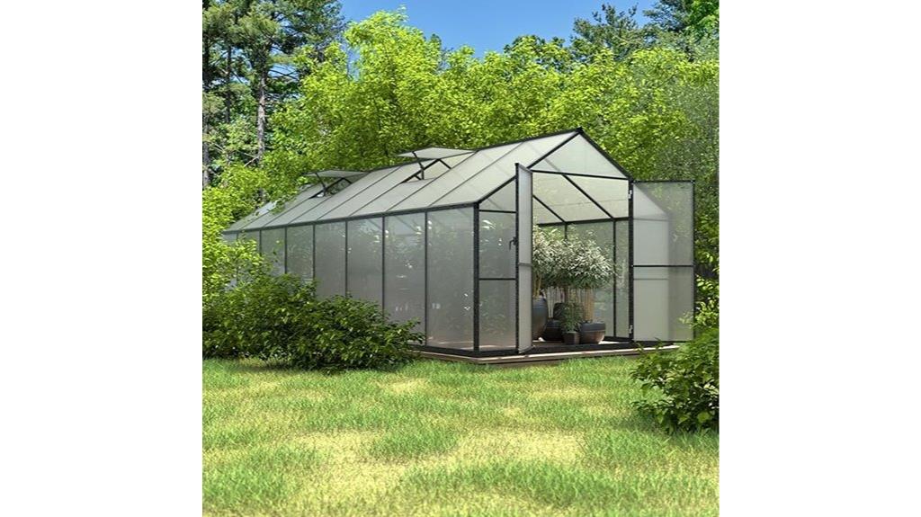 outdoor greenhouse 8x16 ft