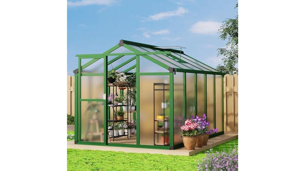 outdoor greenhouse dimensions specified