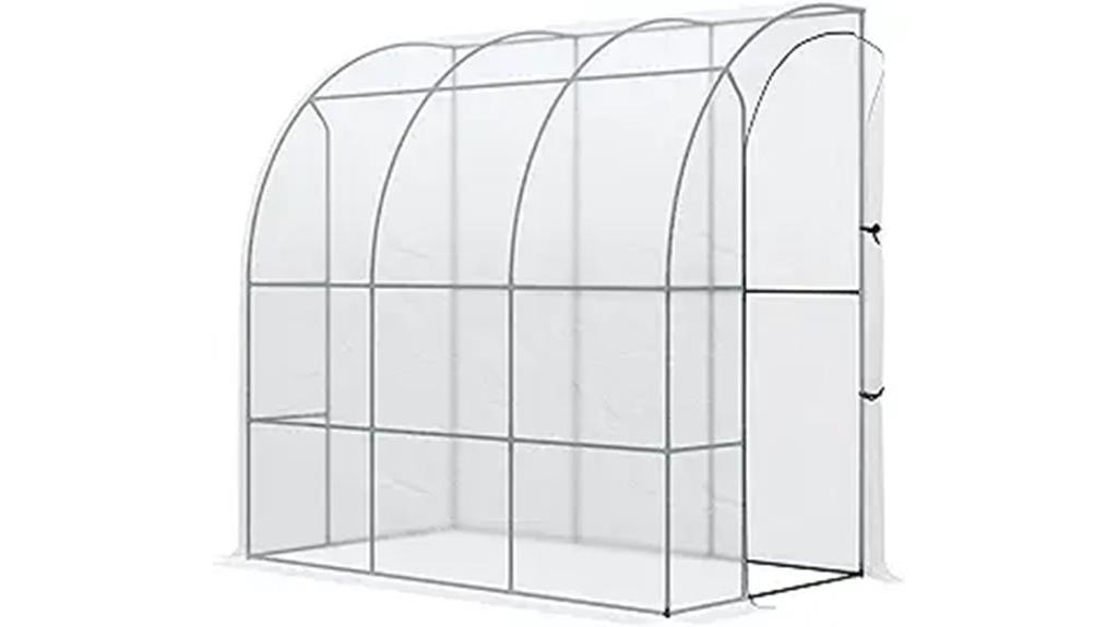 outdoor lean to greenhouse