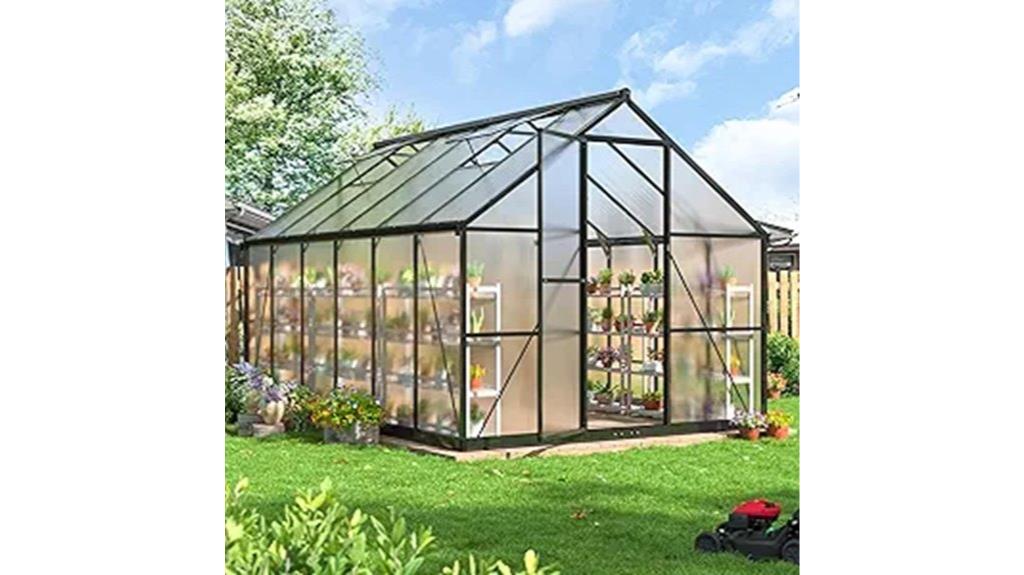 outdoor polycarbonate greenhouse 8x12