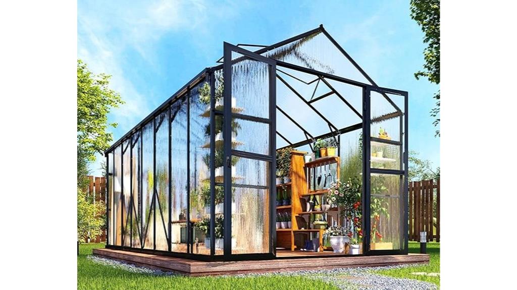 outdoor polycarbonate greenhouse structure