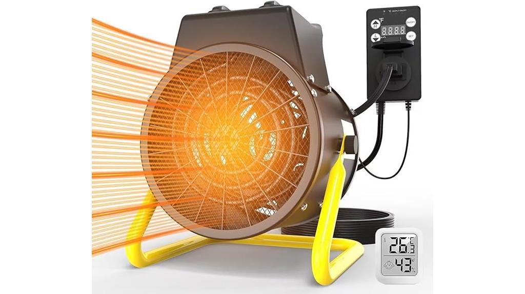 outdoor thermostat controlled heater