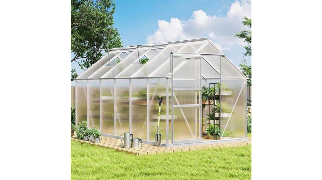 polycarbonate greenhouse for gardening
