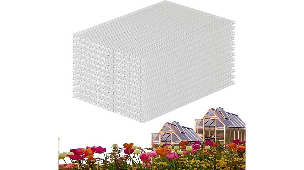 polycarbonate greenhouse panel set