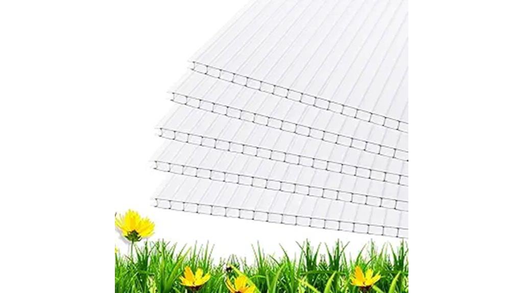 polycarbonate greenhouse panel set