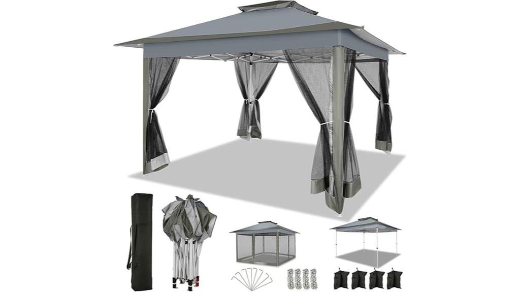 pop up gazebo with netting