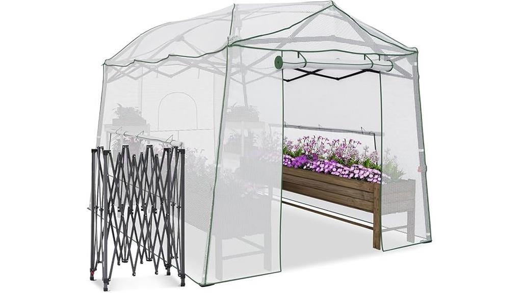 portable greenhouse with screens