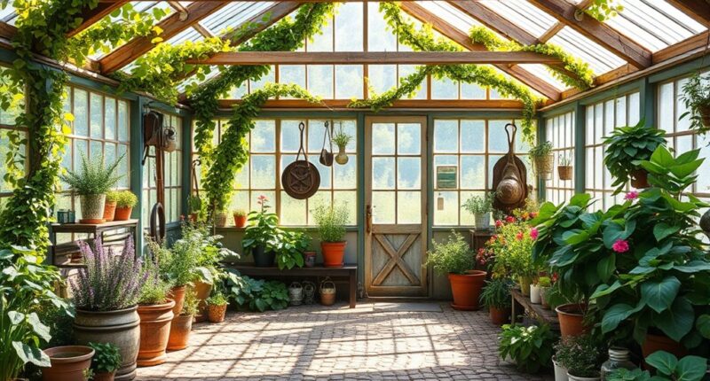 rustic greenhouse garden inspiration