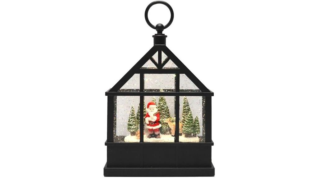 santa themed holiday lanterns