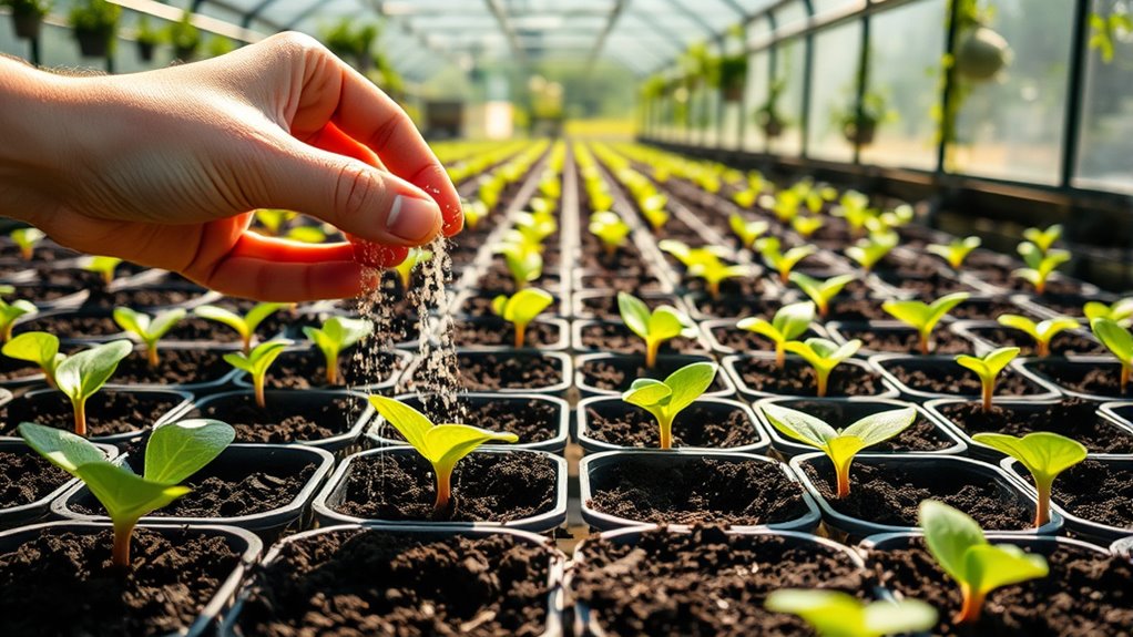 seedling containers and soil