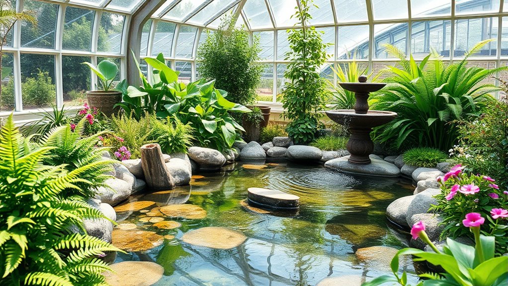 selecting greenhouse water features