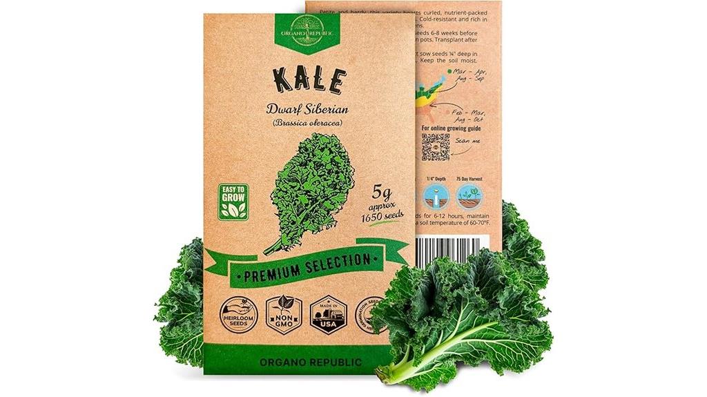 siberian kale seeds pack