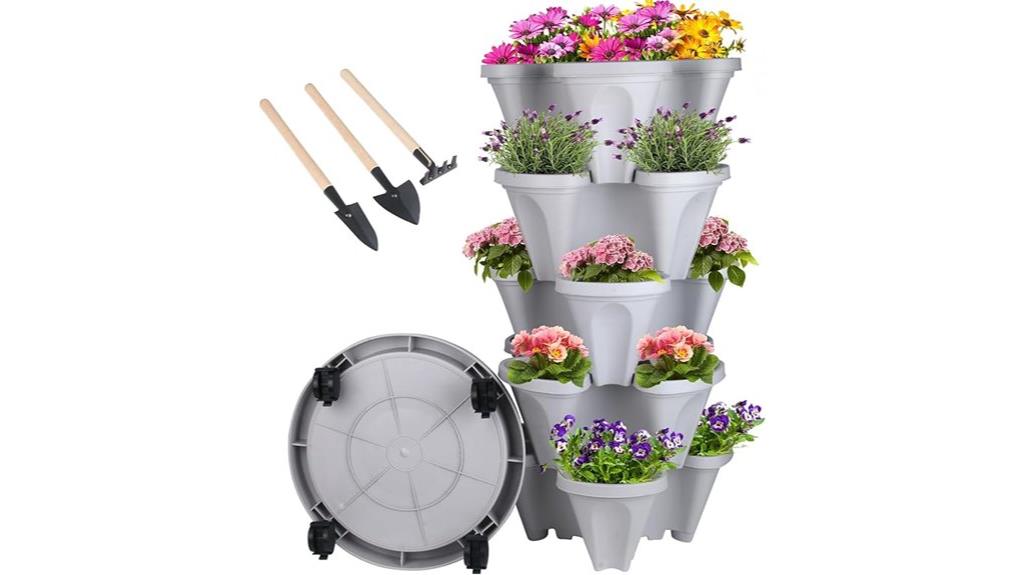 stackable vertical planter garden