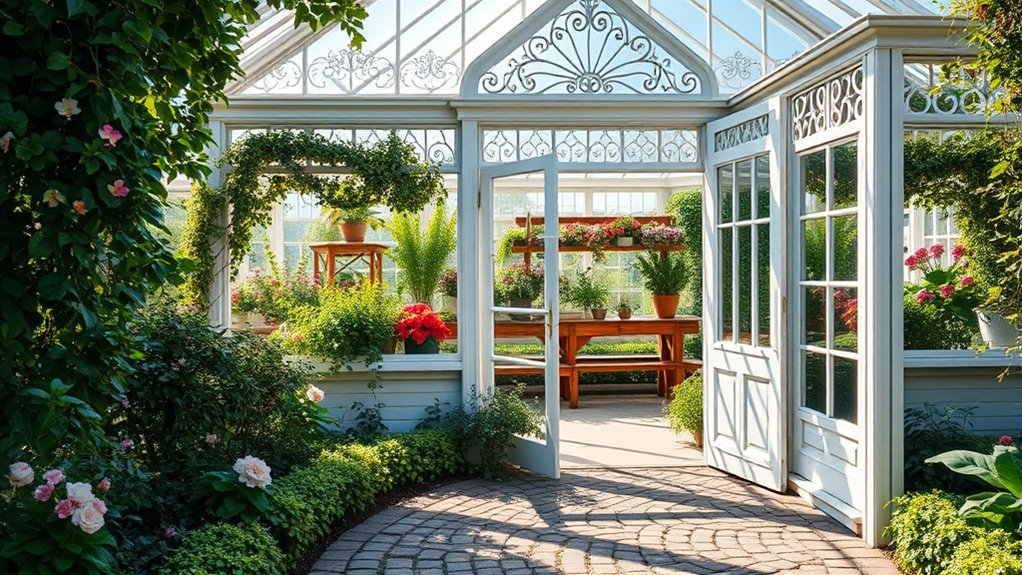 stylish greenhouses with elegance