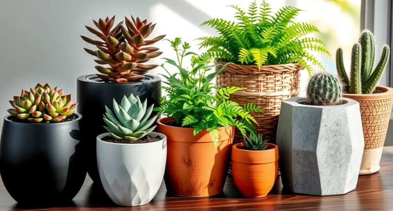 stylish planters for plants