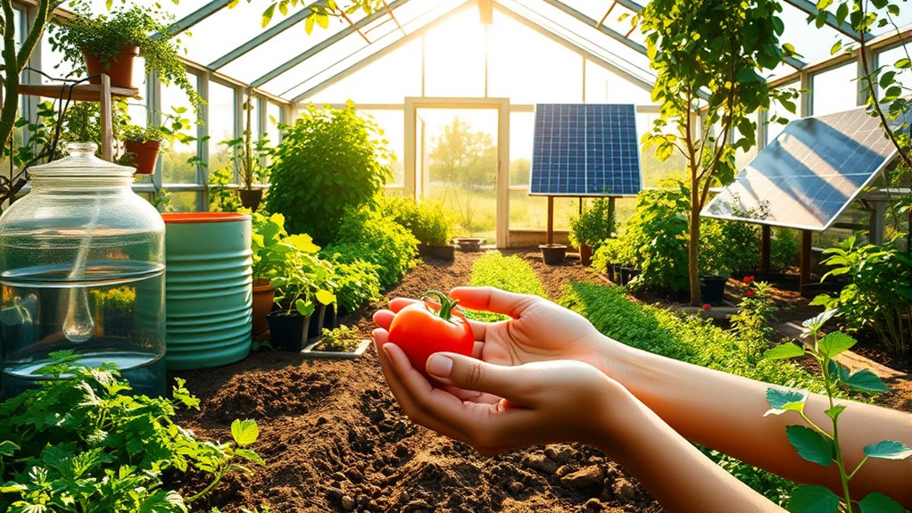 sustainable greenhouse practices implemented