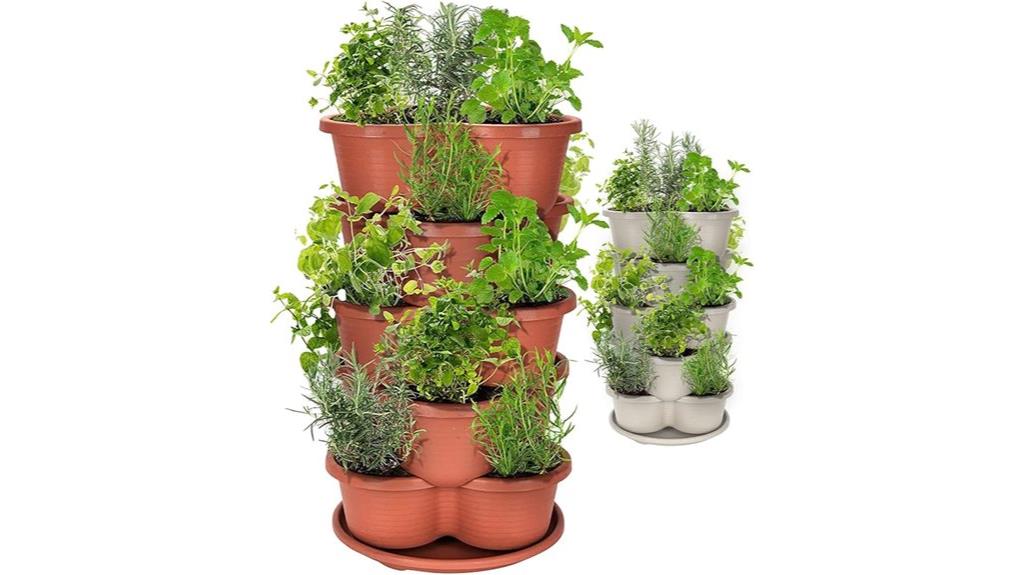 terracotta vertical garden planter