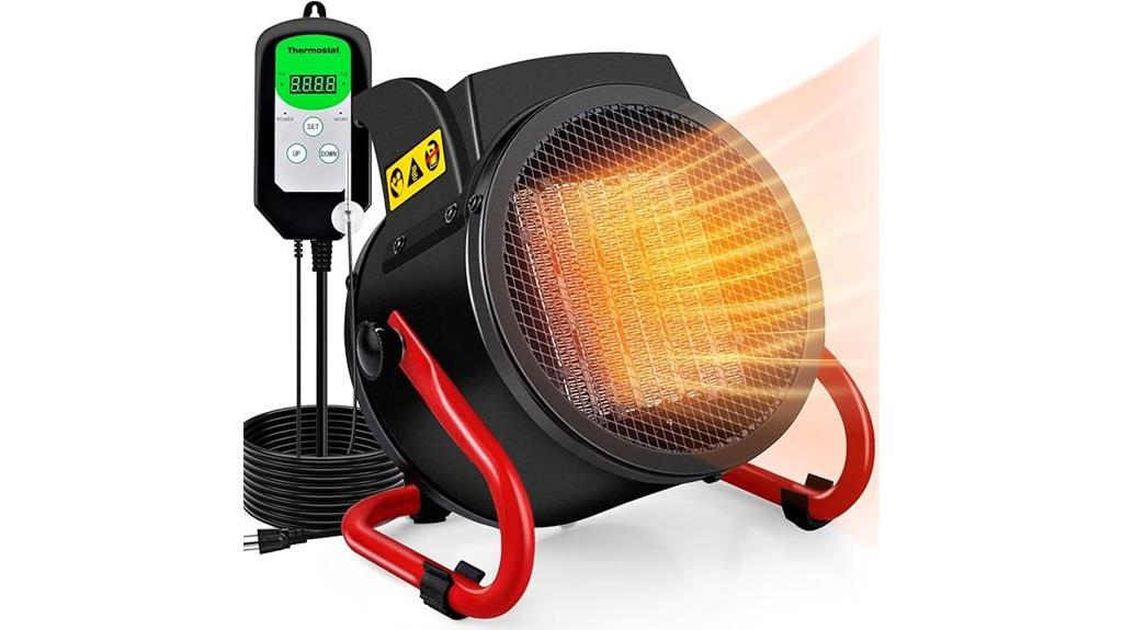 thermostatic greenhouse plant heater