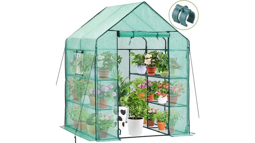 three tiered outdoor greenhouse