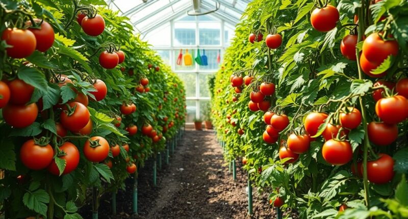 tomato cultivation in greenhouses