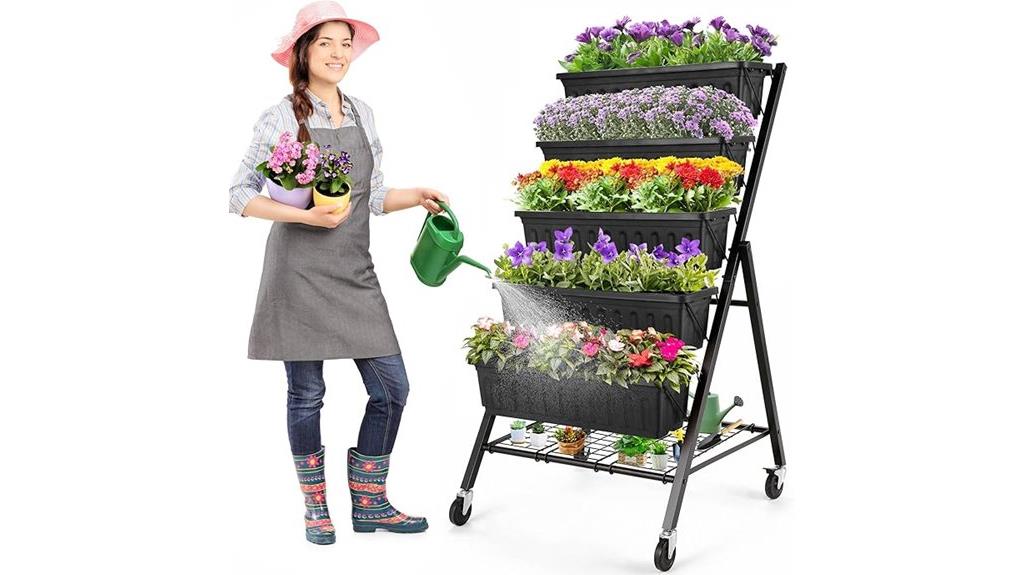 vertical garden with storage