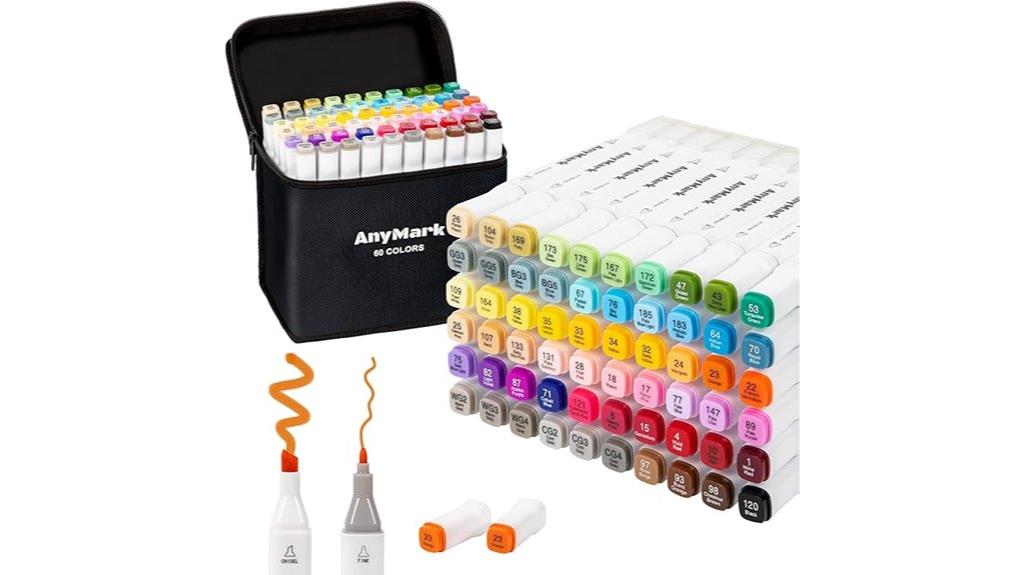 vibrant alcohol based coloring markers