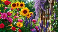 vibrant garden flower tips