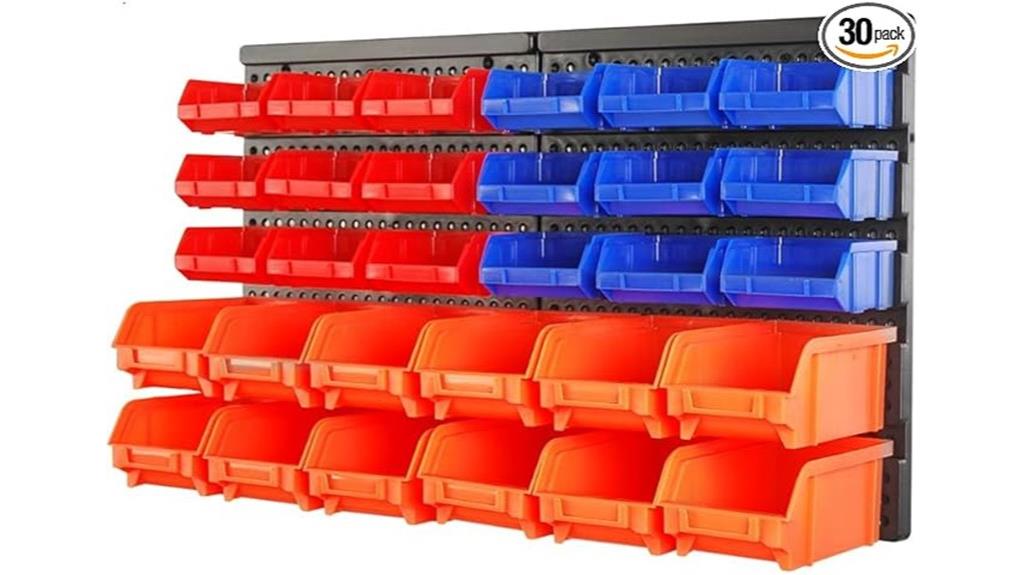 wall mounted storage bins