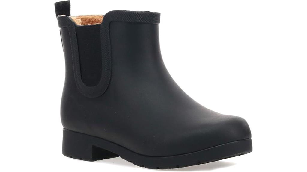 waterproof plush chelsea bootie