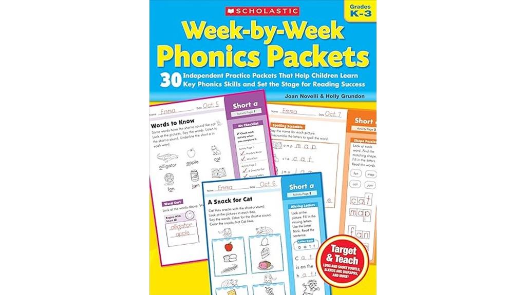 weekly phonics learning materials