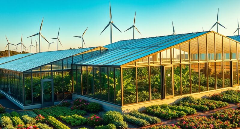 wind powered sustainable greenhouses