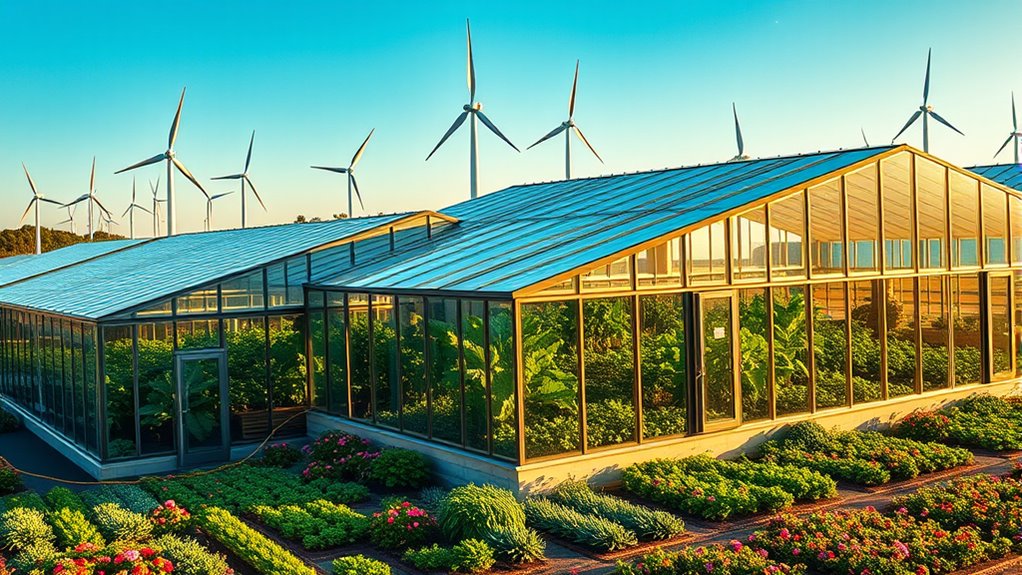 wind powered sustainable greenhouses