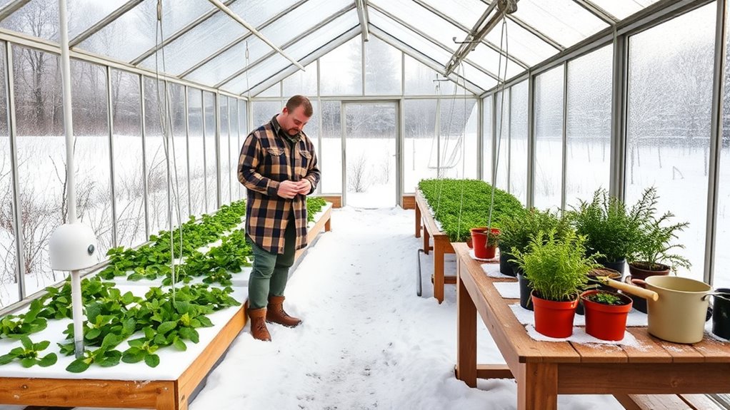 winter greenhouse maintenance activities