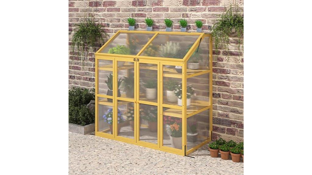 wooden cold frame greenhouse
