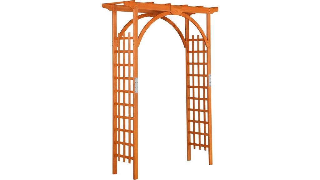 wooden garden trellis arbor