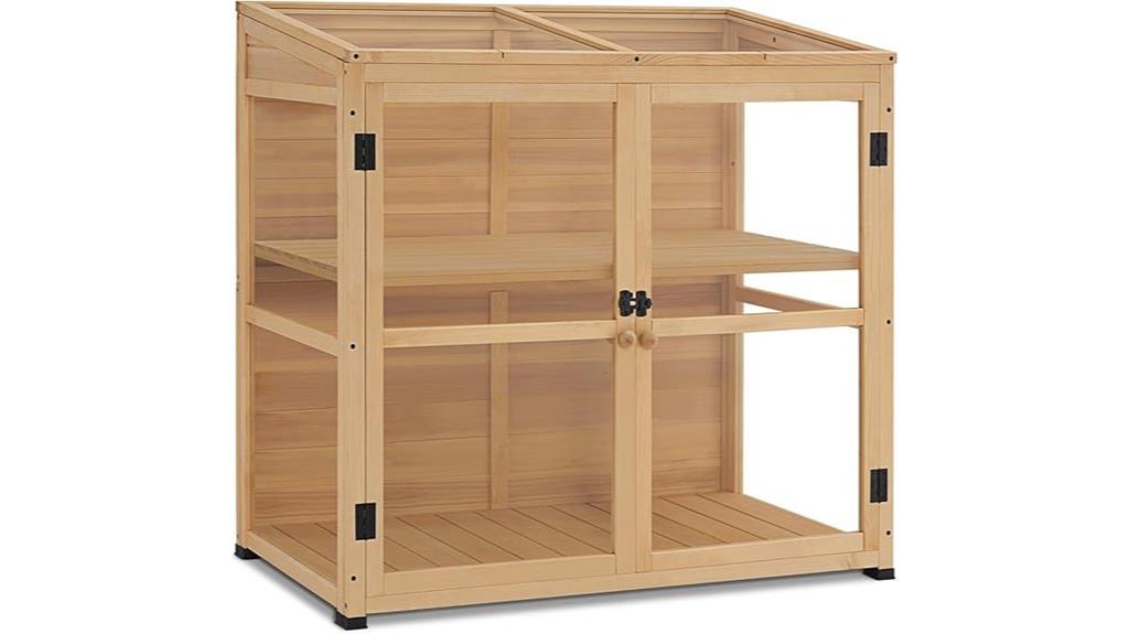 wooden greenhouse cabinet kit