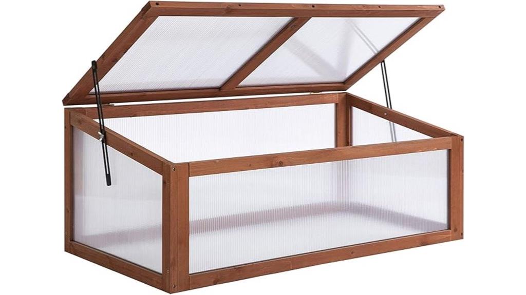 wooden greenhouse cold frame