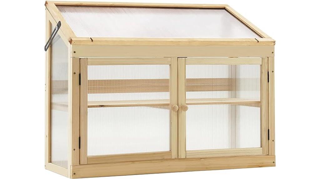 wooden greenhouse cold frame