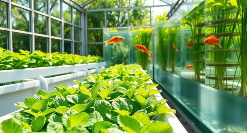 aquaponics greenhouse fish plants