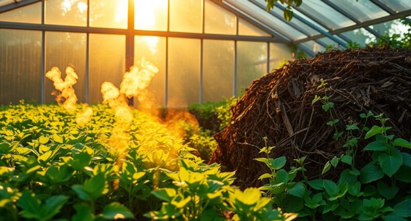 compost powered greenhouse heating