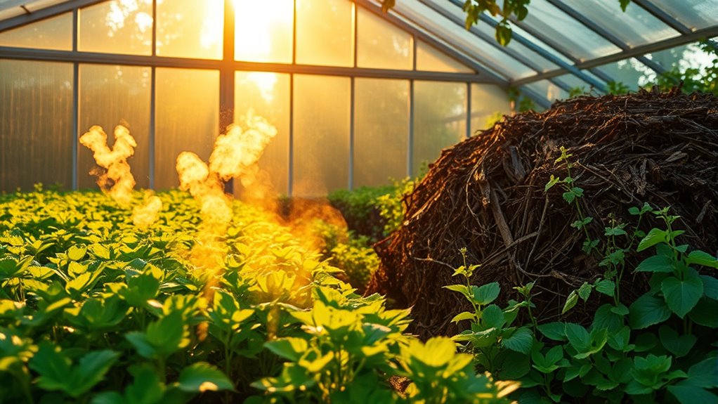 compost powered greenhouse heating