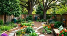 eco friendly garden oasis